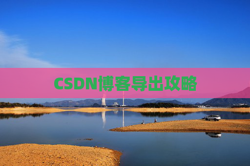 CSDN博客导出攻略